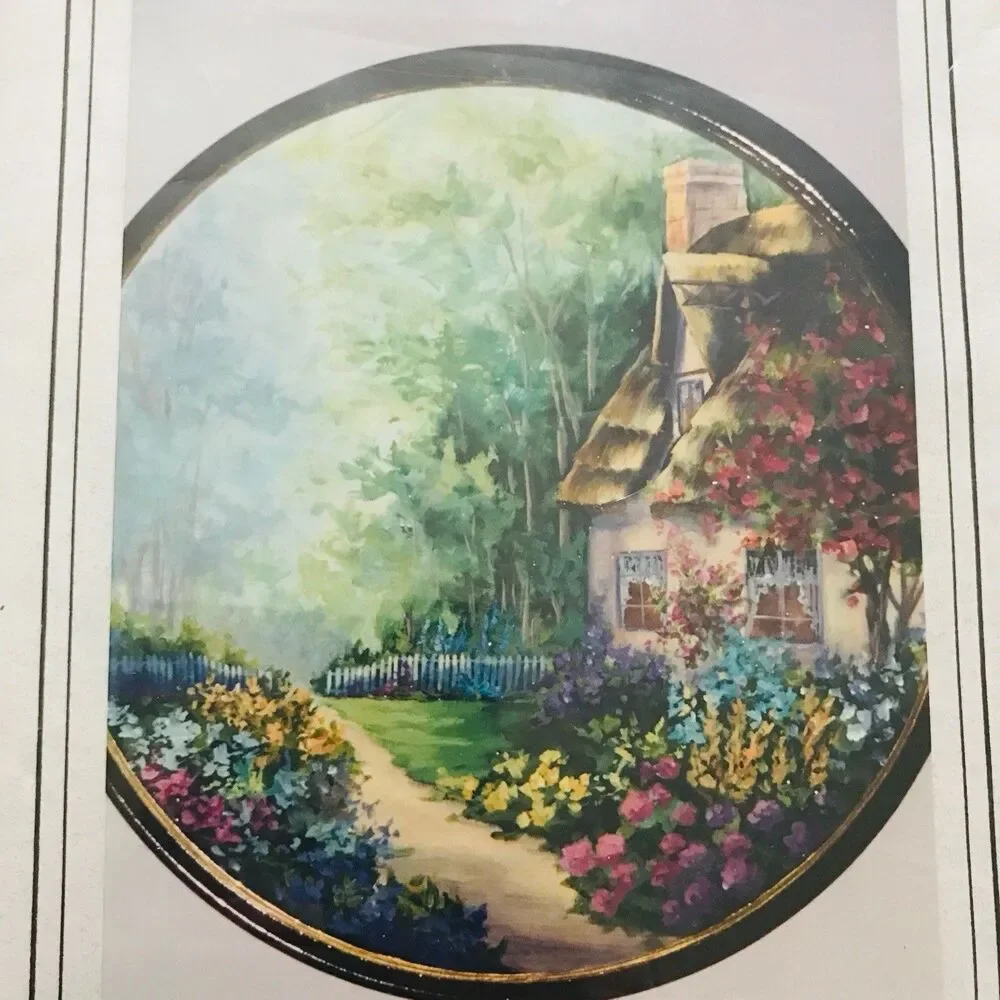 Rare St. James Place CHADWICK LANE Wood Painting Craft Pattern Cottage Home
